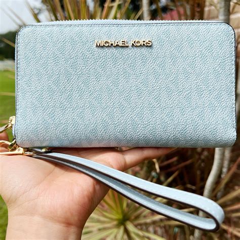 michael kors ocean blue wallet|michael kors oversized wallet.